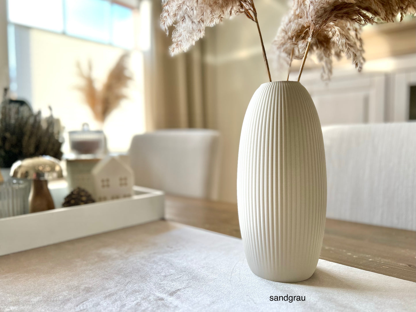 Dekovase "Sju" in 6 Farben für Trockenblumen/Pampasgras/Schleierkraut