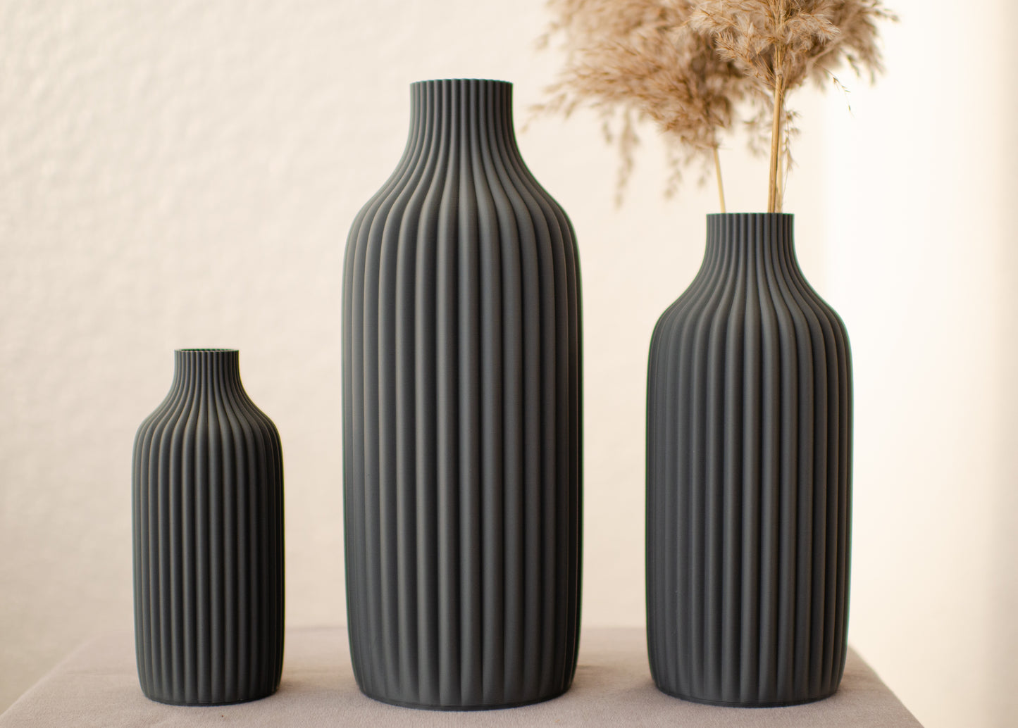 Decorative vase "Tolv" in 7 colors up to 60cm for dried flowers/pampas grass/gypsophila
